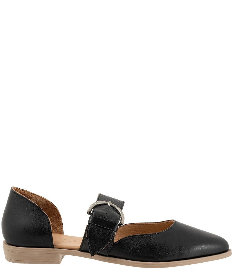 Bueno Brittany Leather Pointed Toe Mary Jane Flats