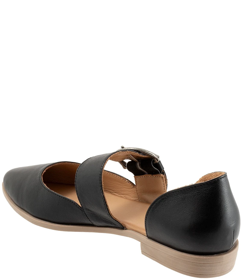 Bueno Brittany Leather Pointed Toe Mary Jane Flats