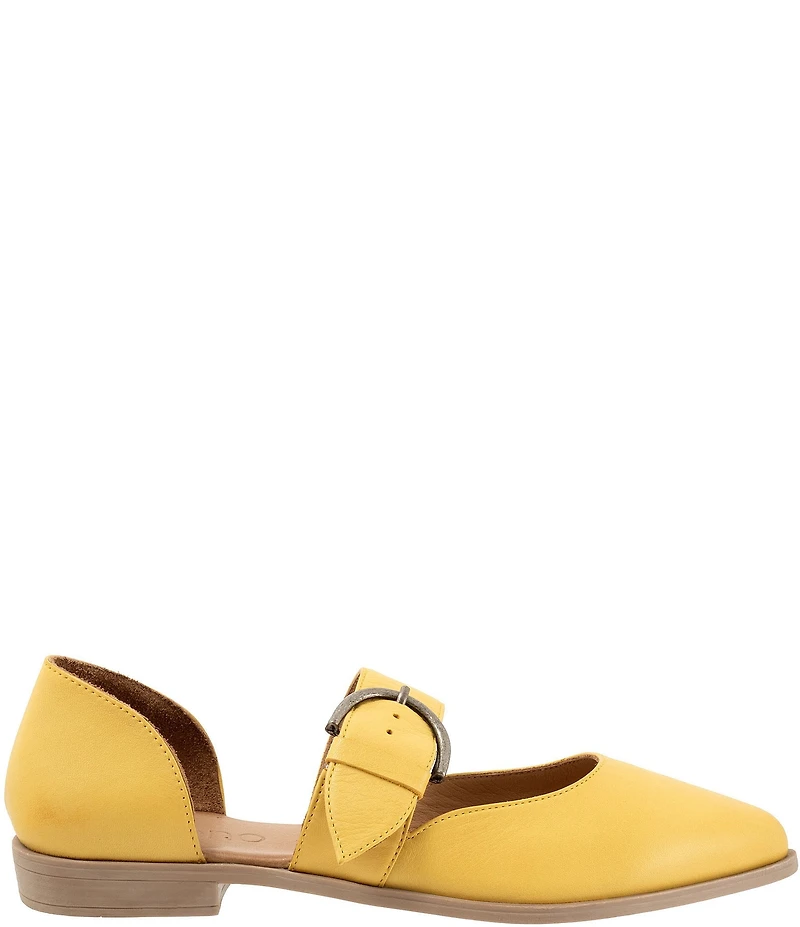 Bueno Brittany Leather Pointed Toe Mary Jane Flats