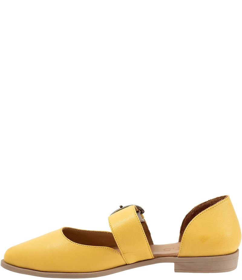 Bueno Brittany Leather Pointed Toe Mary Jane Flats