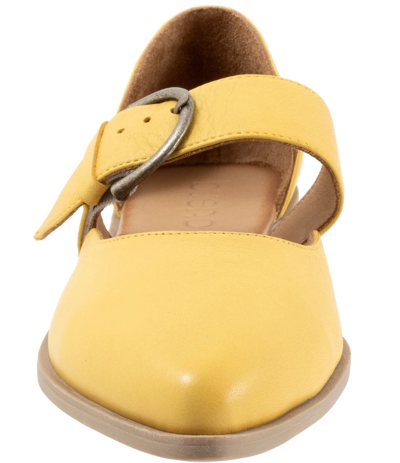 Bueno Brittany Leather Pointed Toe Mary Jane Flats
