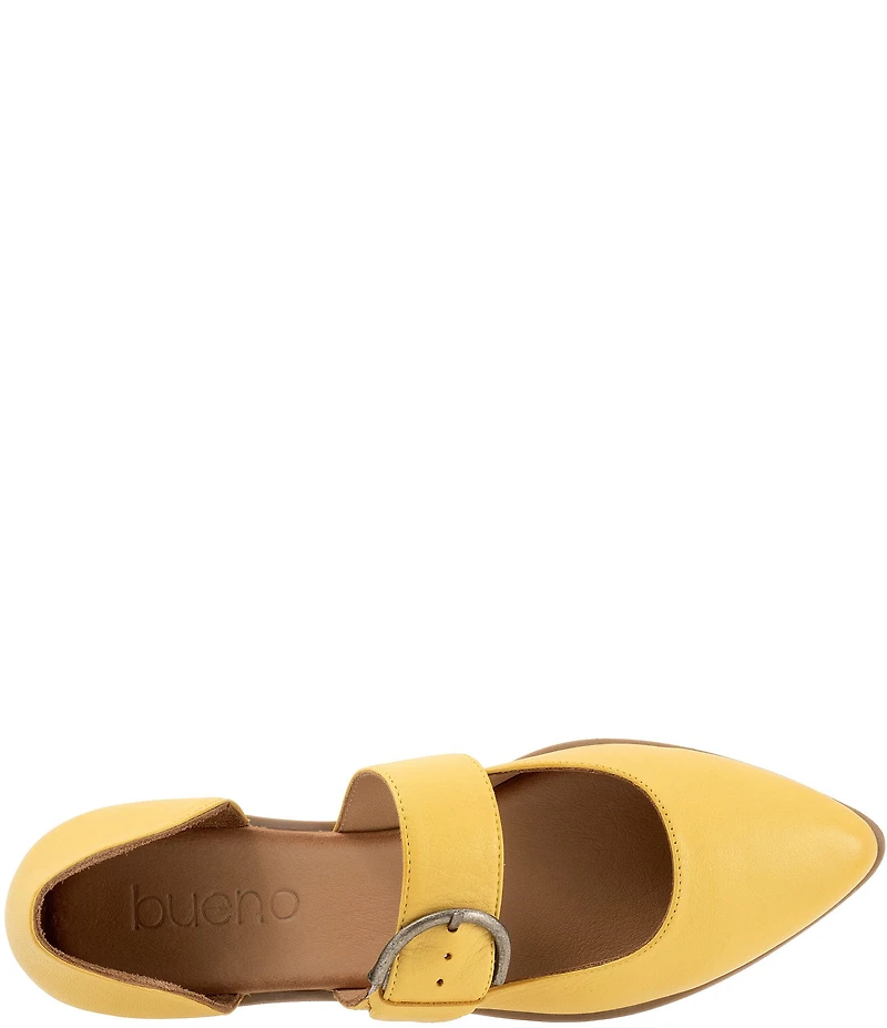 Bueno Brittany Leather Pointed Toe Mary Jane Flats