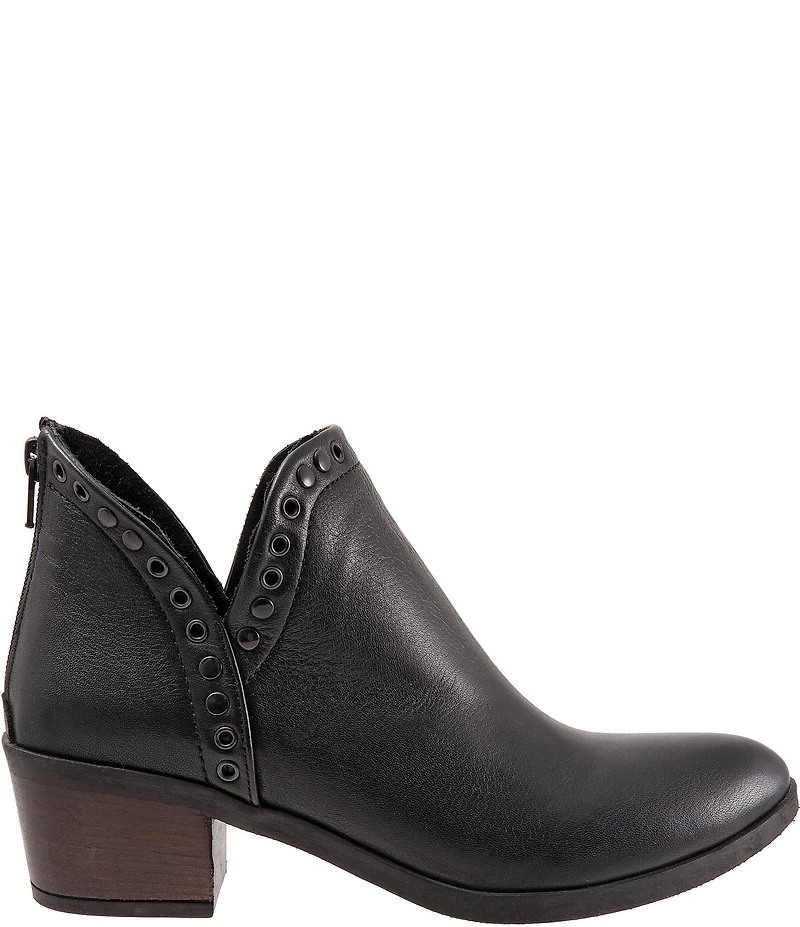 Bueno Cora Leather Grommet Studded Ankle Booties