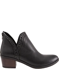Bueno Cora Leather Grommet Studded Ankle Booties