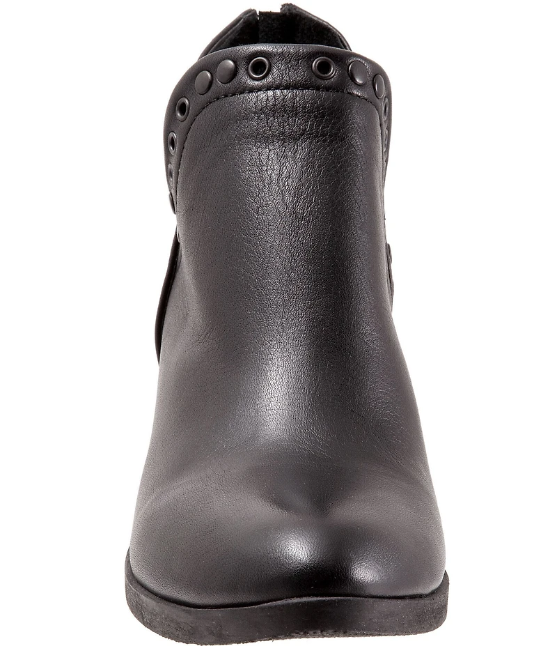 Bueno Cora Leather Grommet Studded Ankle Booties