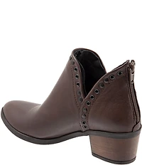 Bueno Cora Leather Grommet Studded Ankle Booties