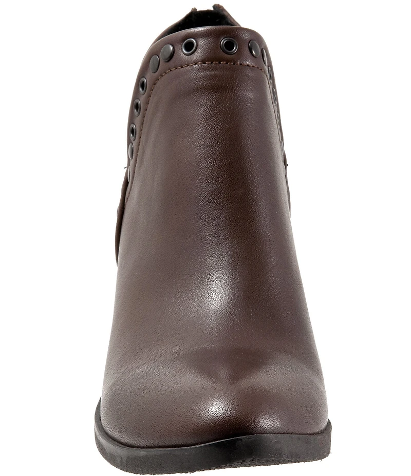 Bueno Cora Leather Grommet Studded Ankle Booties