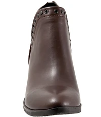 Bueno Cora Leather Grommet Studded Ankle Booties