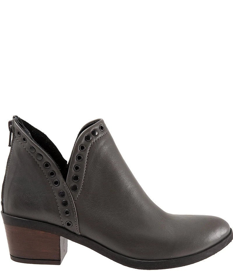 Bueno Cora Leather Grommet Studded Ankle Booties
