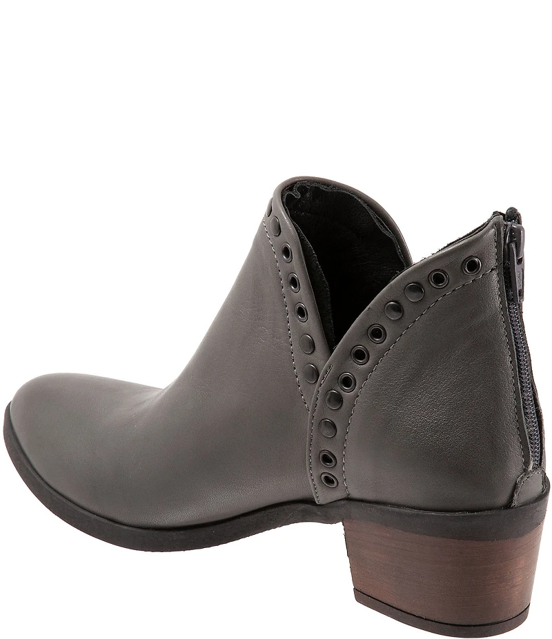 Bueno Cora Leather Grommet Studded Ankle Booties
