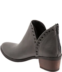 Bueno Cora Leather Grommet Studded Ankle Booties