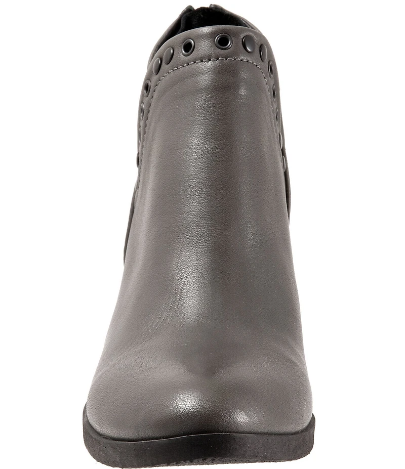 Bueno Cora Leather Grommet Studded Ankle Booties