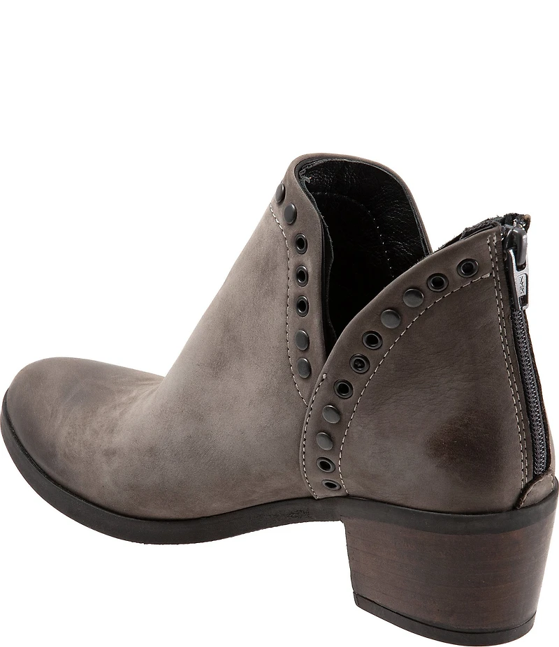 Bueno Cora Nubuck Suede Grommet Studded Ankle Booties