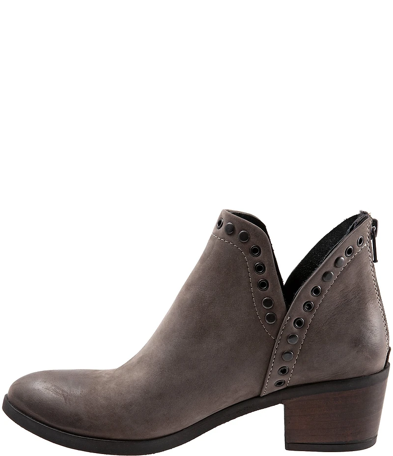 Bueno Cora Nubuck Suede Grommet Studded Ankle Booties
