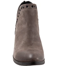 Bueno Cora Nubuck Suede Grommet Studded Ankle Booties