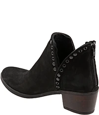 Bueno Cora Nubuck Suede Grommet Studded Ankle Booties