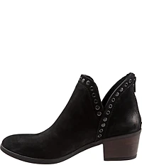 Bueno Cora Nubuck Suede Grommet Studded Ankle Booties