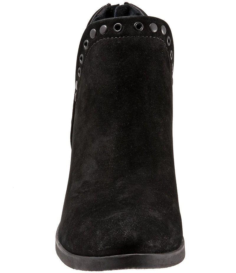 Bueno Cora Nubuck Suede Grommet Studded Ankle Booties