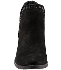 Bueno Cora Nubuck Suede Grommet Studded Ankle Booties