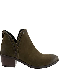 Bueno Cora Nubuck Suede Grommet Studded Ankle Booties