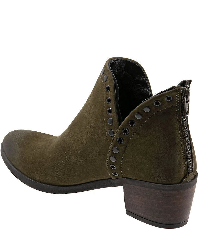 Bueno Cora Nubuck Suede Grommet Studded Ankle Booties