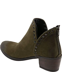 Bueno Cora Nubuck Suede Grommet Studded Ankle Booties