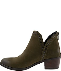 Bueno Cora Nubuck Suede Grommet Studded Ankle Booties
