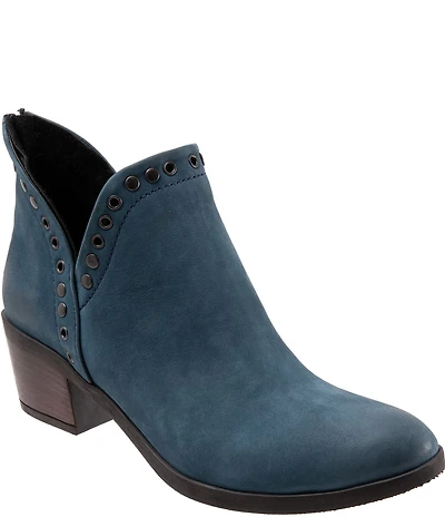Bueno Cora Nubuck Suede Grommet Studded Ankle Booties