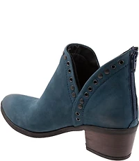 Bueno Cora Nubuck Suede Grommet Studded Ankle Booties