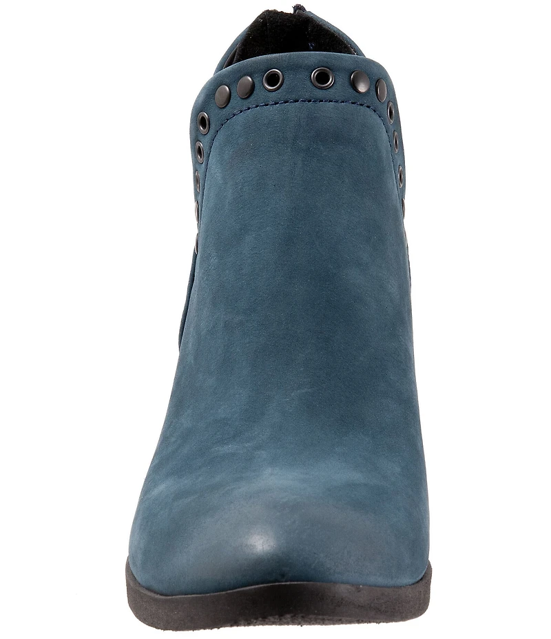 Bueno Cora Nubuck Suede Grommet Studded Ankle Booties