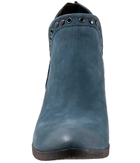 Bueno Cora Nubuck Suede Grommet Studded Ankle Booties