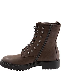 Bueno Dixie Nubuck Suede Studded Combat Booties