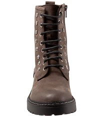 Bueno Dixie Nubuck Suede Studded Combat Booties