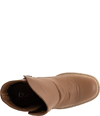 Bueno Elliott Leather Lugged Platform Block Heel Ankle Booties