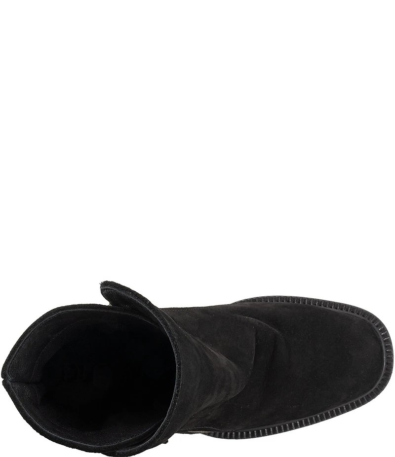 Bueno Elliott Nubuck Suede Lugged Platform Block Heel Ankle Booties