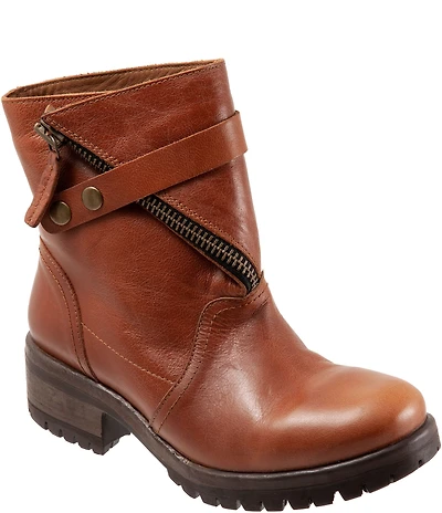 Bueno Fast Leather Flap Zip Booties