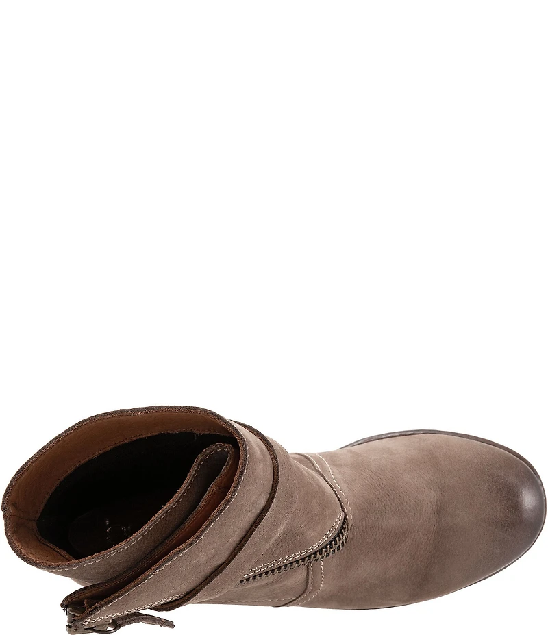 Bueno Fast Nubuck Suede Flap Zip Booties