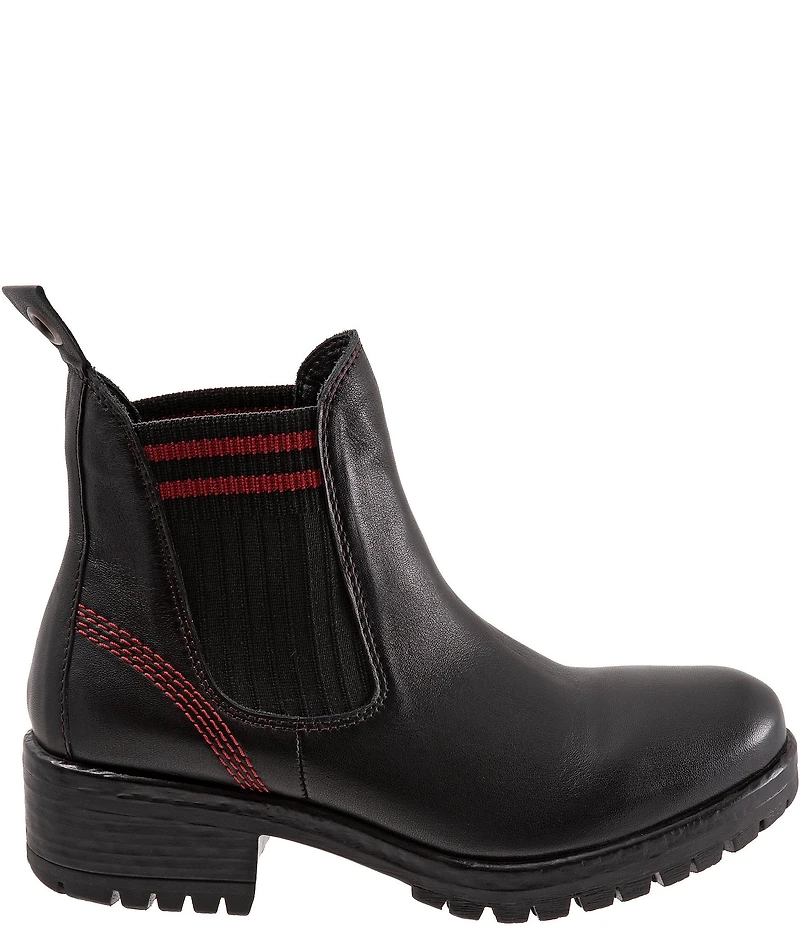 Bueno Florida Leather Knit Chelsea Booties