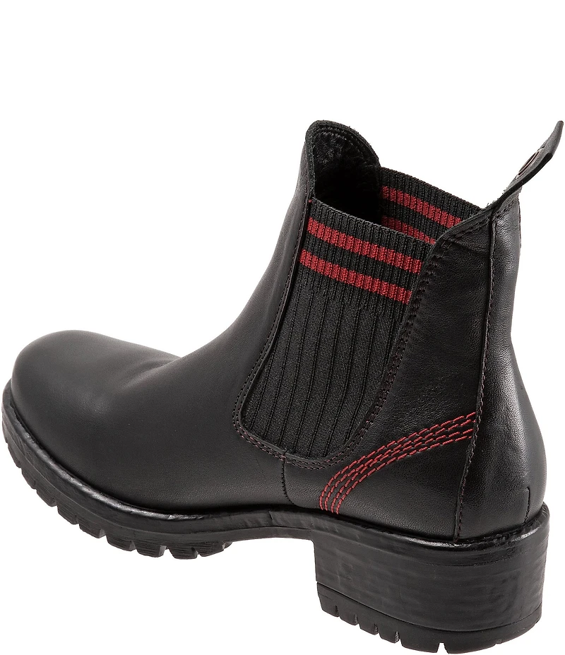 Bueno Florida Leather Knit Chelsea Booties