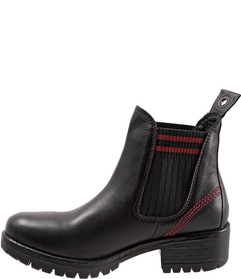 Bueno Florida Leather Knit Chelsea Booties