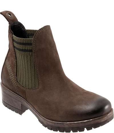 Bueno Florida Nubuck Suede Knit Chelsea Booties