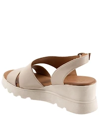 Bueno Gianna Leather Platform Wedge Sandals