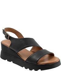 Bueno Gianna Leather Platform Wedge Sandals