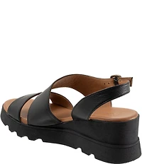 Bueno Gianna Leather Platform Wedge Sandals