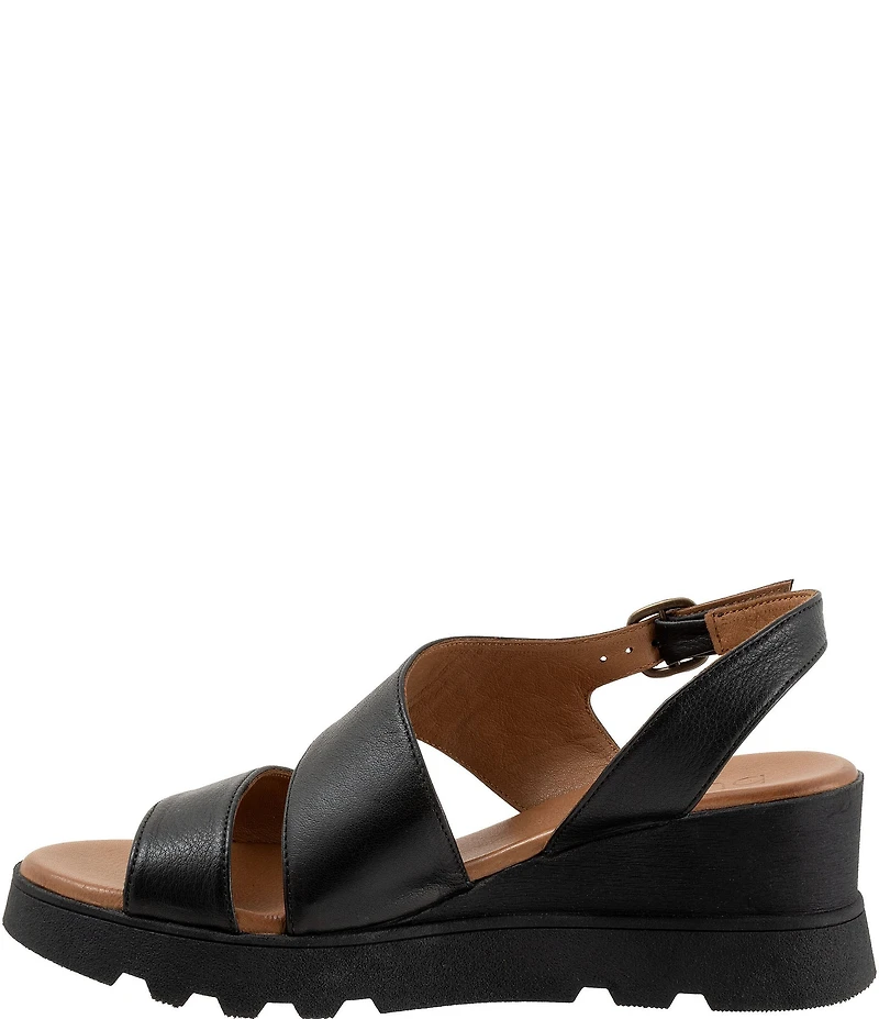 Bueno Gianna Leather Platform Wedge Sandals