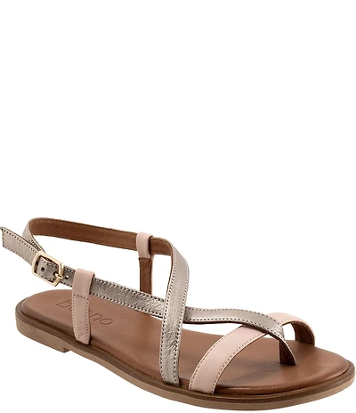 Bueno Harriot Colorblock Leather Thong Flat Sandals