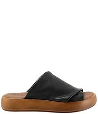 Bueno Jaxon Leather Platform Slides