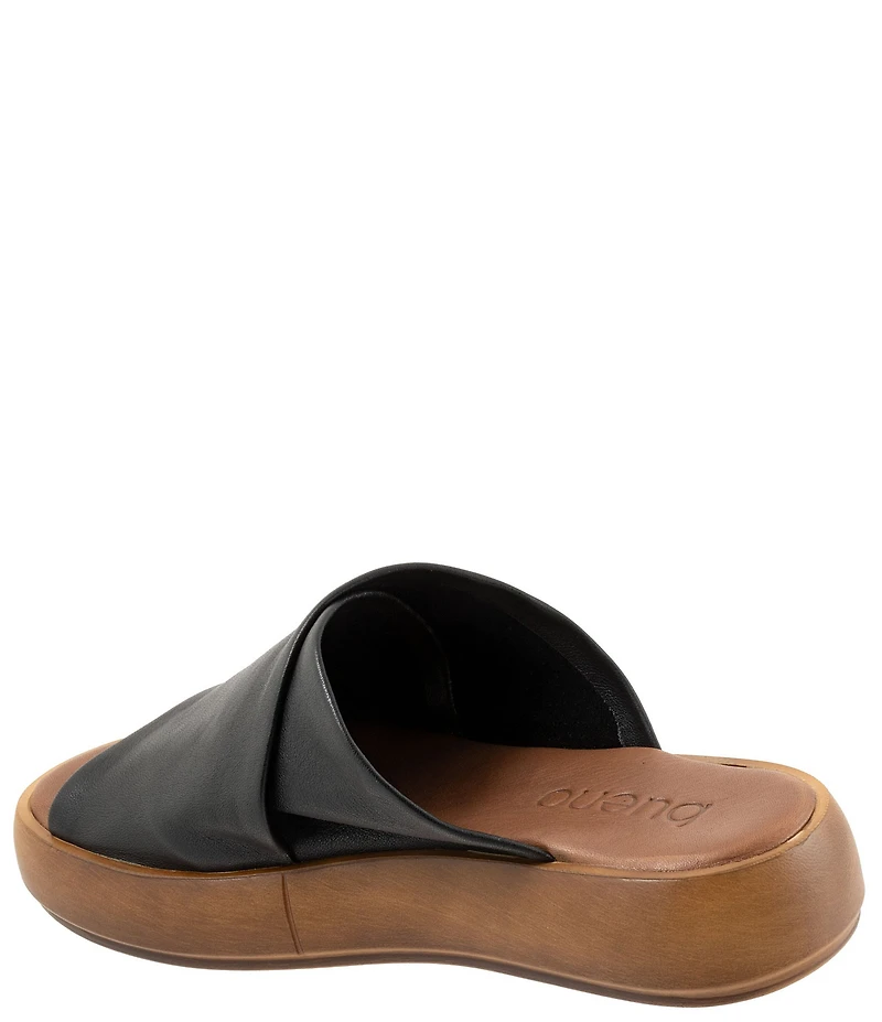 Bueno Jaxon Leather Platform Slides