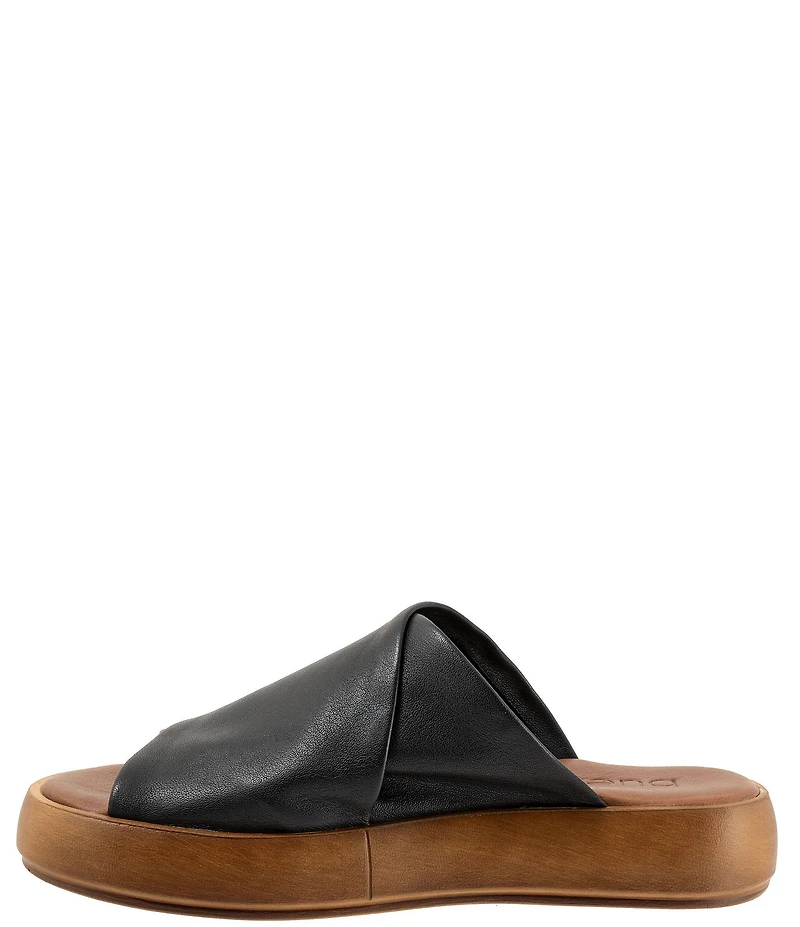 Bueno Jaxon Leather Platform Slides