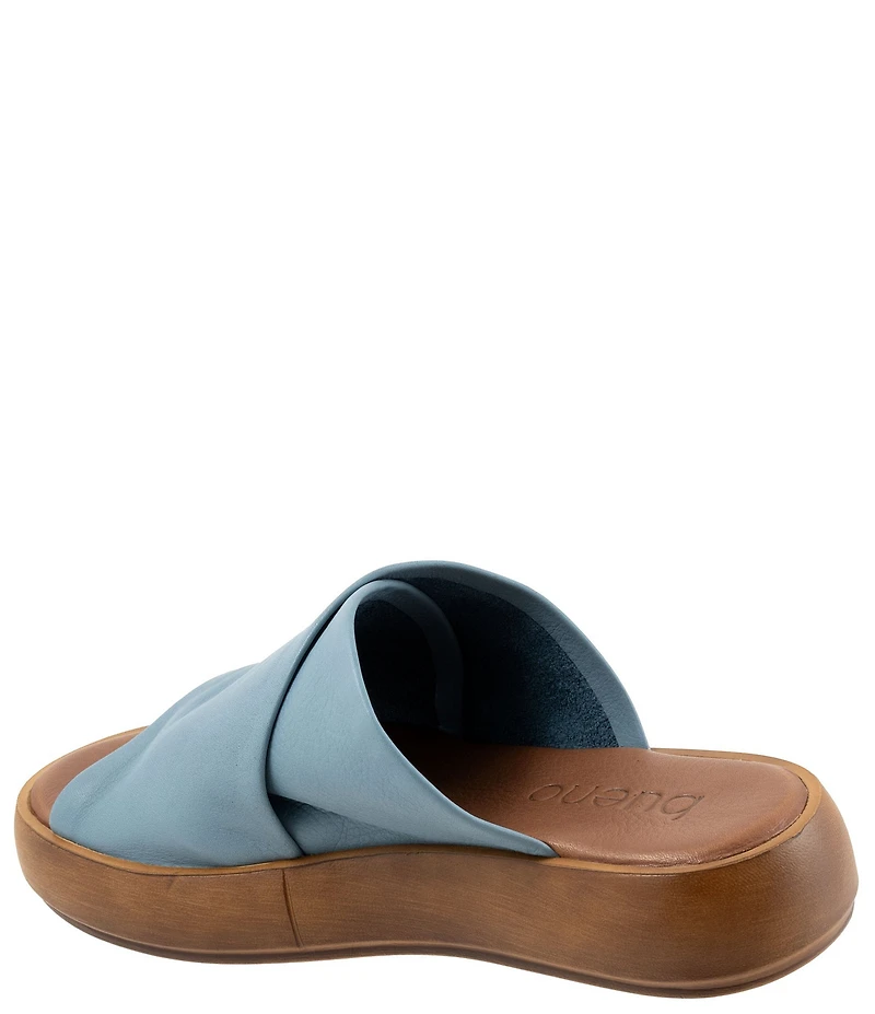 Bueno Jaxon Leather Platform Slides